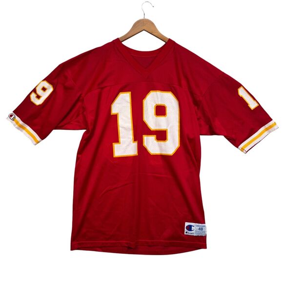 Vintage NFL Kansas City Chiefs Joe Montana #19 Champion Football Jersey 48 - Picture 1 of 5